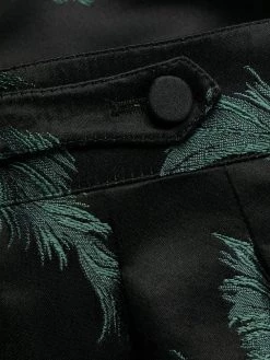 Saint Laurent palm tree-jacquard wide-leg trousers
