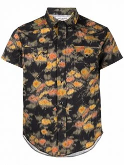 Saint Laurent floral-print short-sleeve shirt