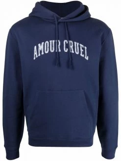 Saint Laurent slogan-print drawstring hoodie