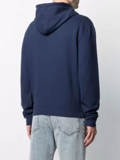 Saint Laurent slogan-print drawstring hoodie