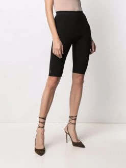 Saint Laurent logo-plaque knee-length shorts