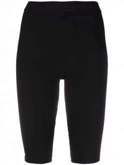 Saint Laurent logo-plaque knee-length shorts