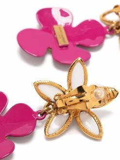 Saint Laurent floral clip-on earrings