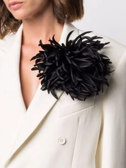 Saint Laurent floral silk brooch