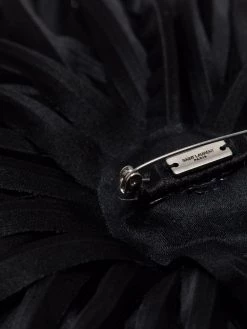Saint Laurent floral silk brooch