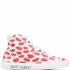 Saint Laurent Classic Court lips-print high-top sneakers