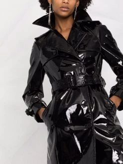 Saint Laurent stretch-vinyl trench coat