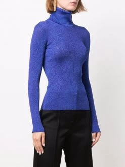 Saint Laurent lurex undershirt roll-neck jumper