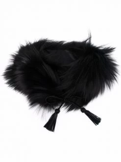 Saint Laurent fur tassel headband