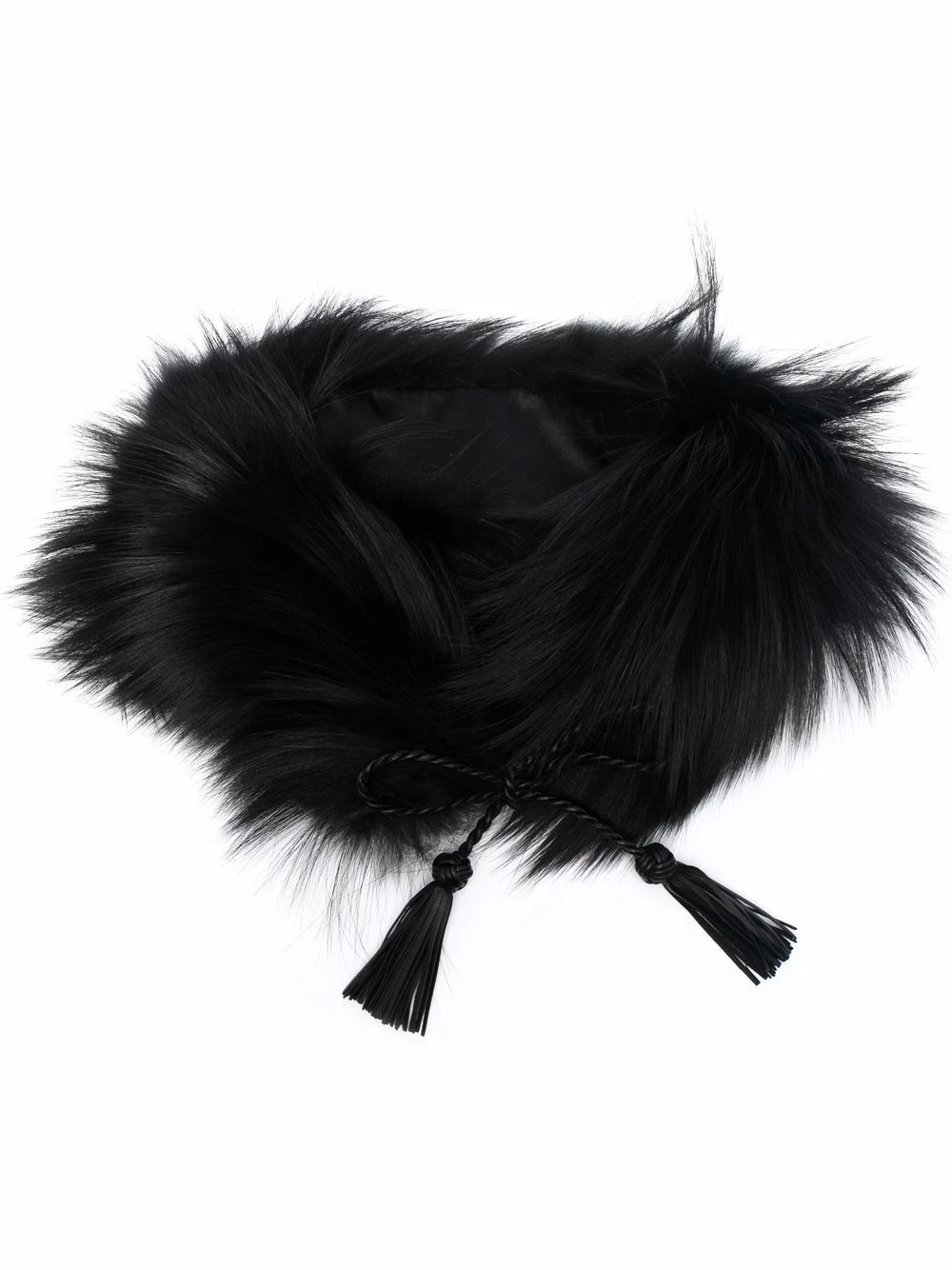Saint Laurent fur tassel headband