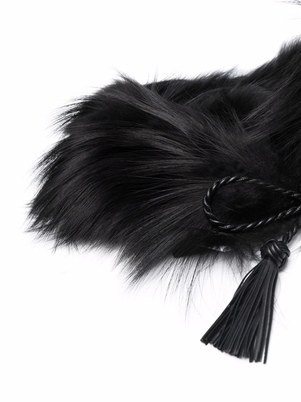 Saint Laurent fur tassel headband