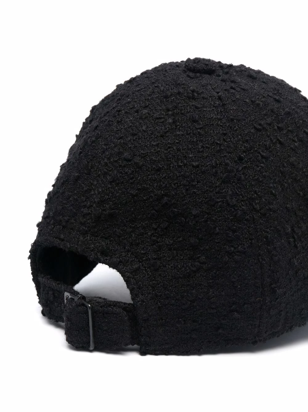 Saint Laurent logo patch tweed baseball cap