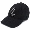 Saint Laurent logo patch tweed baseball cap