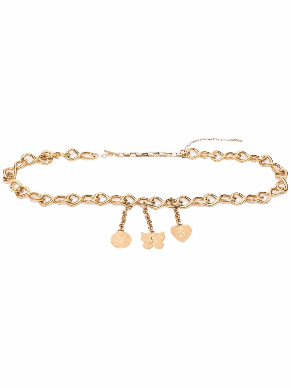 Saint Laurent charm chain-link belt