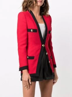 Saint Laurent contrast-trim blazer
