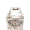 Saint Laurent metallic logo backpack