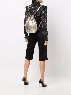 Saint Laurent metallic logo backpack