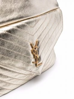 Saint Laurent metallic logo backpack