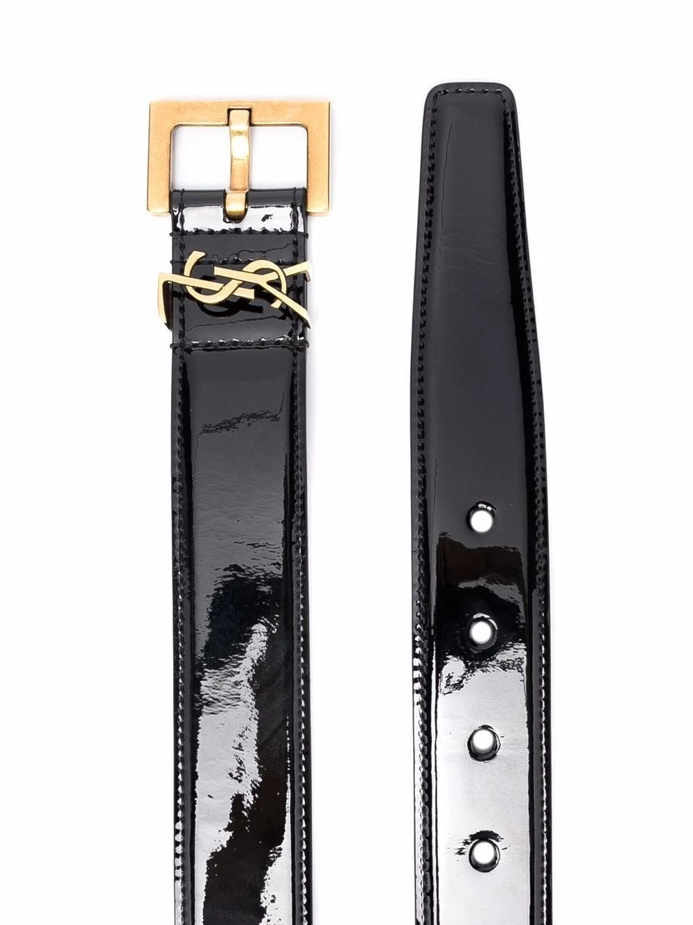 Saint Laurent monogram plaque belt