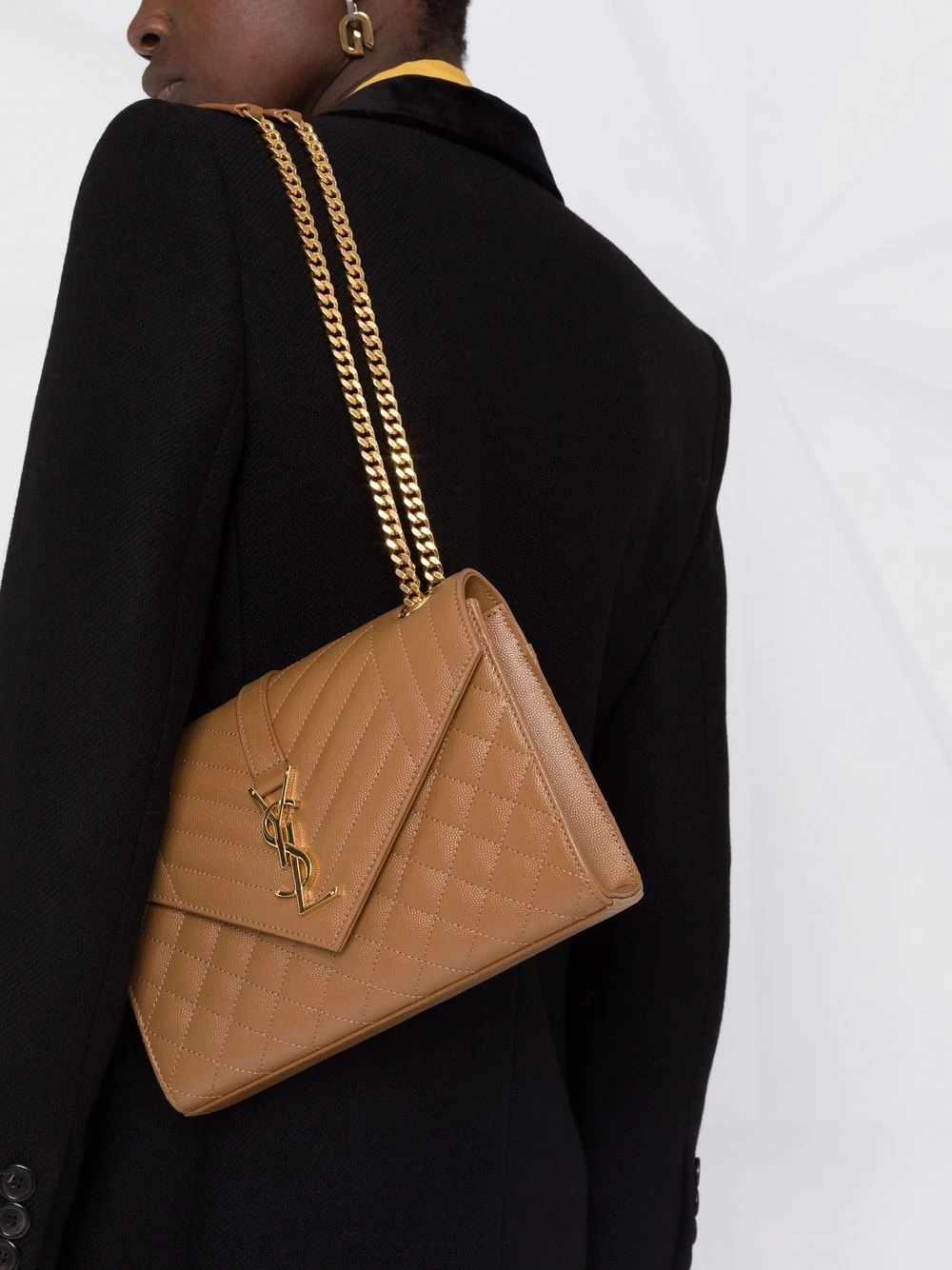 Saint Laurent diamond-pattern crossbody bag