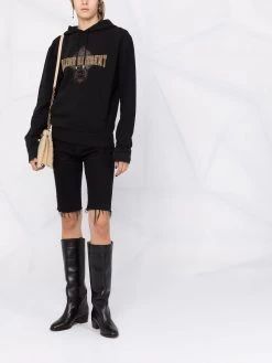 Saint Laurent Empiecement logo hoodie