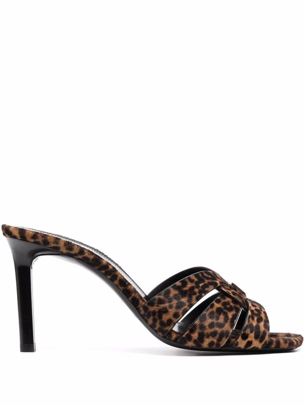 Saint Laurent Tribute leopard-print 85mm mules