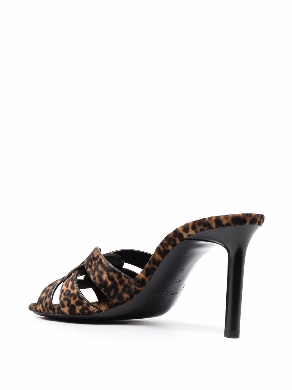 Saint Laurent Tribute leopard-print 85mm mules