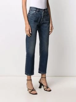 Saint Laurent high-waisted cropped jeans