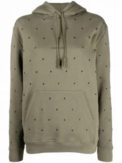 Saint Laurent eyelet-embellished hoodie