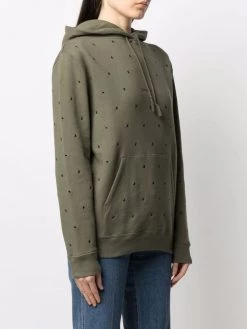 Saint Laurent eyelet-embellished hoodie