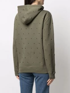 Saint Laurent eyelet-embellished hoodie