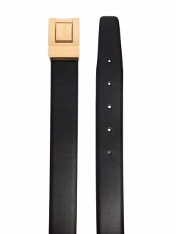 Saint Laurent logo-engraved buckle belt