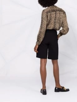 Saint Laurent leopard-print silk blouse