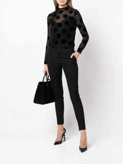 Saint Laurent long-sleeve semi-sheer top