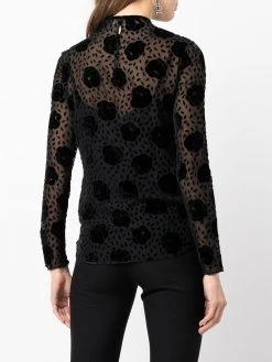 Saint Laurent long-sleeve semi-sheer top