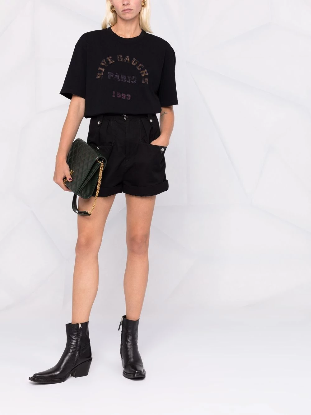 Saint Laurent Rive Gauche print T-shirt