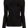Saint Laurent YSL ribbed silk jumper