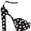 Saint Laurent polka-dot open-toe sandals
