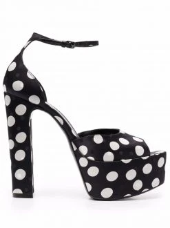 Saint Laurent polka-dot open-toe sandals