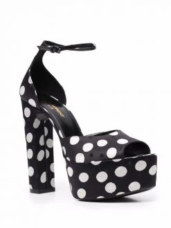 Saint Laurent polka-dot open-toe sandals