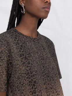 Saint Laurent gradient leopard print T-shirt