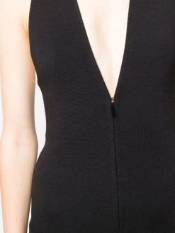 Saint Laurent deep V-neck jumpsuit