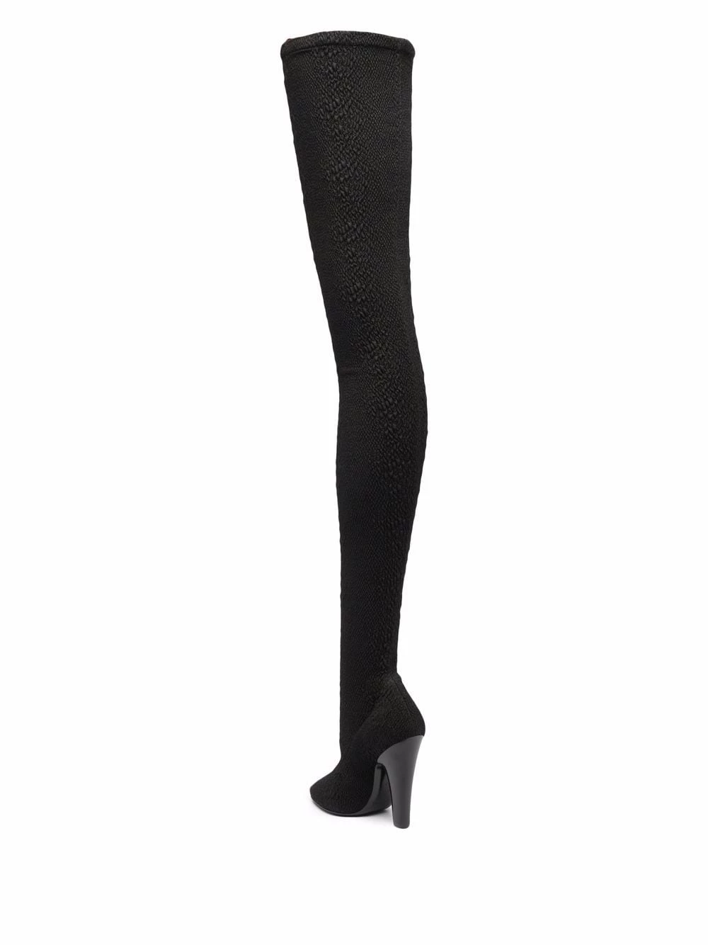 Saint Laurent cloqué-effect 120mm thigh boots