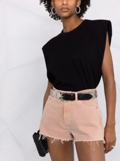 Saint Laurent vintage-effect denim shorts