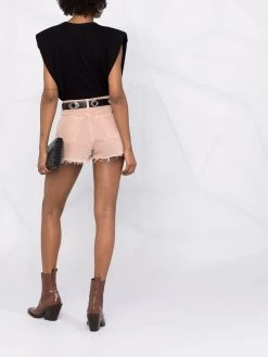 Saint Laurent vintage-effect denim shorts