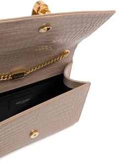 Saint Laurent small Kate croc-effect crossbody bag