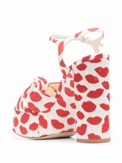 Saint Laurent Bianca lips-pattern sandals