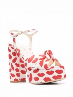 Saint Laurent Bianca lips-pattern sandals