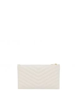 Saint Laurent Monogram chevron quilted bill pouch