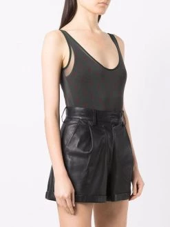 Saint Laurent Monogram tulle jersey sheer body